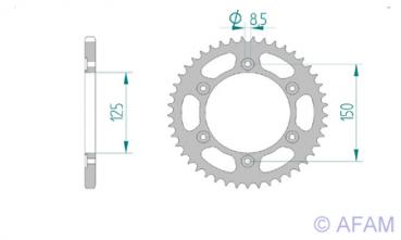 AFAM Kettensatz, HONDA XR 650 L P, mit A520XRR3-G Kette