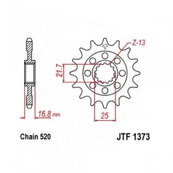 AFAM Kettensatz, HONDA NC 700 XA ABS C, mit A520XMR3 Kette
