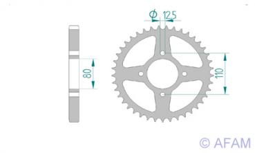 AFAM Kettensatz, HONDA CB 750 K 7, mit A630MO-88 Kette