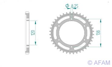 AFAM Kettensatz, HONDA RVF 750 R R, mit A525XSR2-G Kette