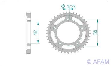 AFAM Kettensatz, HONDA CBF 1000 6, mit A530XSR2-G Kette