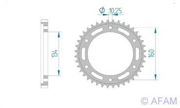 AFAM Kettensatz, HONDA VTR 1000 SP SP1 Y, mit A530XSR2-G Kette