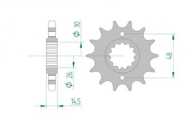 AFAM Kettensatz, HONDA CB 1100 A ABS D, mit A530XHR2-G Kette