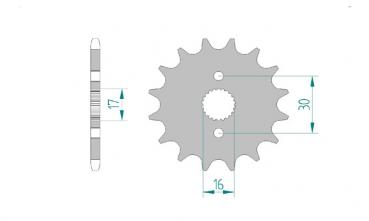 AFAM Kettensatz Alu, HONDA CR 85 RB 3, mit A420MX2-G Kette