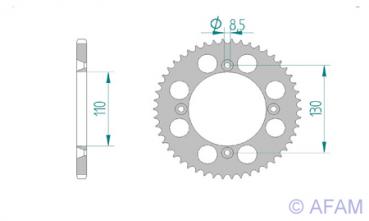AFAM Kettensatz Alu, HONDA CR 85 R 6, mit A420MX2-G Kette