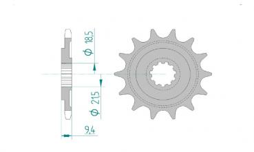 AFAM Kettensatz Alu, HONDA CR 250 R H, mit A520MR2-G Kette