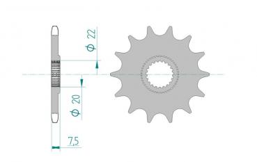 AFAM Kettensatz Alu, HONDA CRF 250 R A, mit A520MX4-G Kette