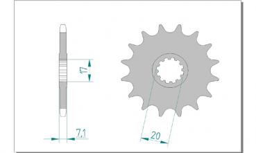 AFAM Kettensatz, CPI SX 50, mit A420R1-G Kette