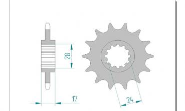 AFAM Kettensatz Alu, HONDA CBR 600 F V, mit A520XSR-G Kette
