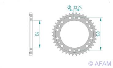 AFAM Kettensatz Alu, HONDA CBR 600 F 1, mit A520XSR-G Kette