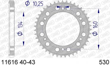 AFAM Kettensatz Alu, HONDA CBR 1000 RR SP SA Fireblade TT Edition ABS G, mit A530XHR2-G Kette