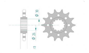 Preview: AFAM Kettensatz Alu, HONDA CBR 1000 RR Fireblade 6, mit A525XHR3-G Kette