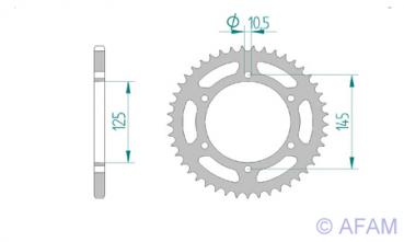 AFAM Kettensatz, YAMAHA XJ 600 S Diversion, mit A520XMR3 Kette