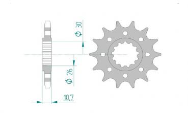 AFAM Kettensatz Alu, YAMAHA YZF 1000 R1, mit A525XHR3-G Kette