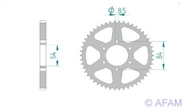 AFAM Kettensatz, SUZUKI DR 125 S F, mit A428R1-G Kette