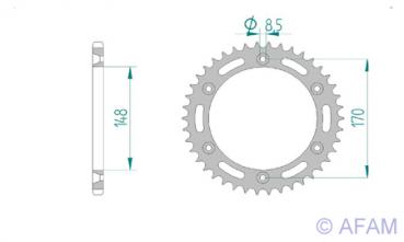 AFAM Kettensatz, SUZUKI TS 240 X, mit A520XLR2 Kette