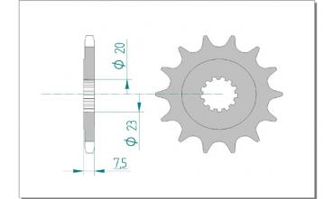 AFAM Kettensatz, SUZUKI GN 250 F, mit A520XLR2 Kette