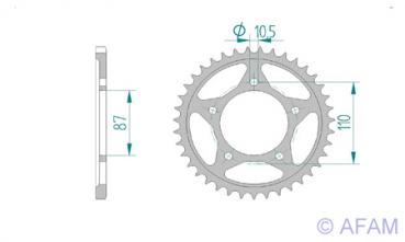AFAM Kettensatz, SUZUKI GW 250 Inazuma L3, mit A520XLR2 Kette