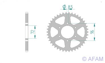 AFAM Kettensatz, SUZUKI SP 370 B, mit A520XLR2 Kette