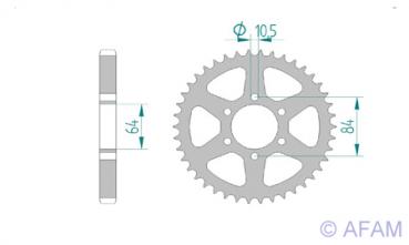 AFAM Kettensatz, SUZUKI GSX 400 T D, mit A530XMR3 Kette