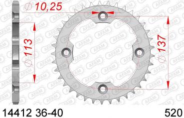 AFAM Kettensatz, SUZUKI LT-R 450 Quadracer L1, mit A520XRR3-G Kette