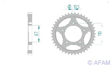 AFAM Kettensatz, SUZUKI GSX 750 F K, mit A530XRR2 Kette