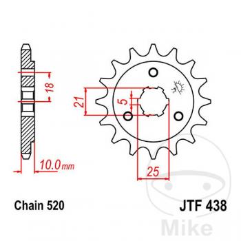 AFAM Kettensatz, SUZUKI DR 750 S J, mit A520XMR3 Kette