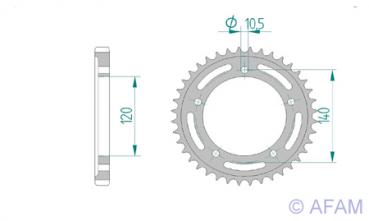 AFAM Kettensatz, SUZUKI GSX 1250 FA ST Traveller ABS L0, mit A530XSR2-G Kette