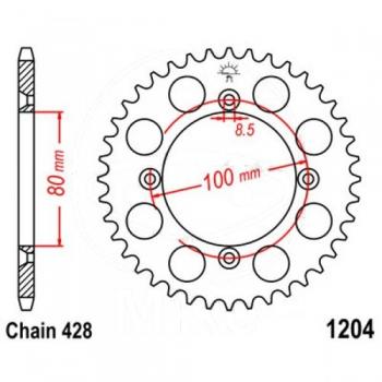 AFAM Kettensatz, AJP PR3 200 Enduro Pro, mit A428MX-G Kette