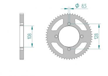 AFAM Kettensatz, KAWASAKI KLX 125 L B1, mit A428R1-G Kette