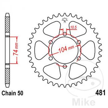 AFAM Kettensatz, KAWASAKI Z 400 KZ400J J1, mit A530XMR3 Kette