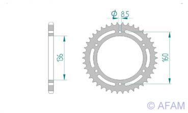 AFAM Kettensatz, BMW G 650 GS Sertao, mit A520XMR3 Kette