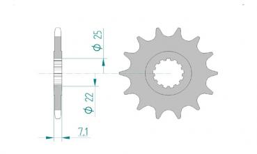 AFAM Kettensatz, KAWASAKI KFX 450 R B8F, mit A520XRR3-G Kette