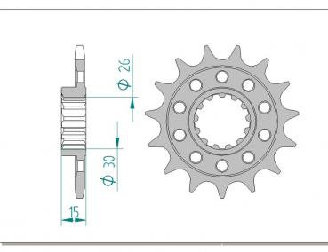 AFAM Kettensatz Alu, BMW S 1000 RR Optional Forged Wheels, mit A520XHR2-G Kette