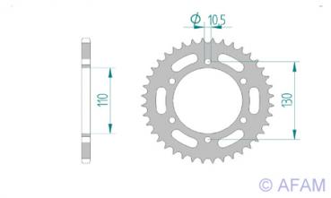 AFAM Kettensatz, KAWASAKI GPZ 500 S EX 500 A1, mit A520XMR3 Kette