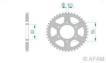 AFAM Kettensatz, KAWASAKI GPZ 550 ZX 550 A1, mit A520XMR3 Kette