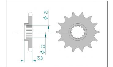 AFAM Kettensatz, KAWASAKI ZX 6 R ZX636 A1P, mit A525XRR Kette