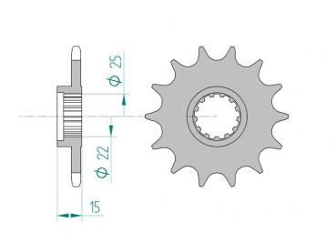 AFAM Kettensatz, KAWASAKI ZX 6 R ZX636 B1, mit A520XSR-G Kette