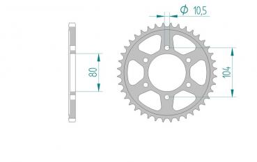 AFAM Kettensatz, KAWASAKI ZX 6 R ZX636 B1, mit A520XSR-G Kette