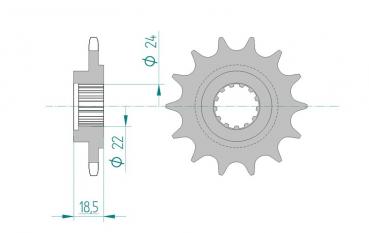 AFAM Kettensatz, KAWASAKI Z 750 ZR 750 ABS M7F, mit A520XSR-G Kette