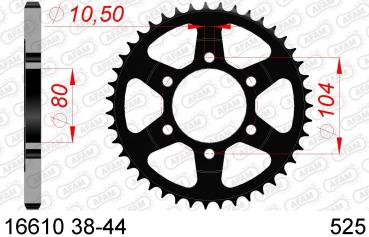 AFAM Kettensatz, KAWASAKI Z 1000 ZR 1000 ABS C7F, mit A525XHR3-G Kette