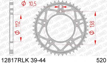 AFAM Kettensatz, KAWASAKI ZX 10 RR ZX 1000 ZHF, mit A520XHR2-G Kette