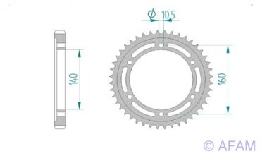 AFAM Kettensatz, KAWASAKI ZZR 1100 ZX 1100 D4, mit A530XSR2-G Kette