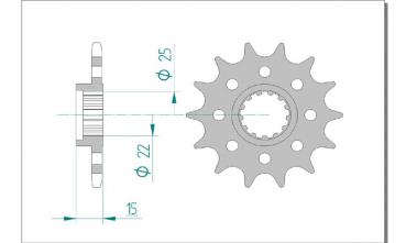 AFAM Kettensatz Alu, KAWASAKI ZX 6 R ZX636 C1, mit A520XSR-G Kette