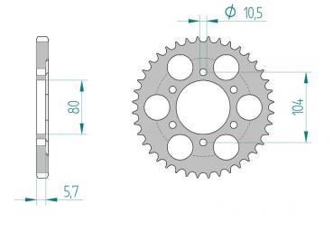 AFAM Kettensatz Alu, KAWASAKI ZX 10 R ZX 1000 E8F, mit A525XHR3-G Kette