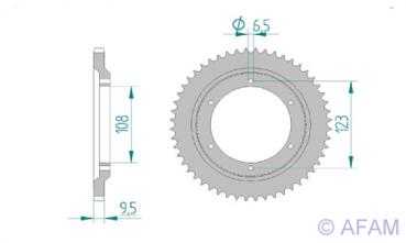 AFAM Kettensatz, CAGIVA 50 Mito, mit A420R1-G Kette