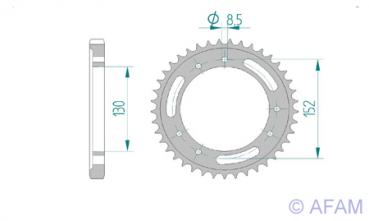 AFAM Kettensatz, CAGIVA 1000 Navigator, mit A525XSR2-G Kette