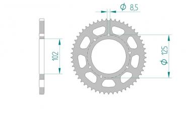 AFAM Kettensatz, DERBI DRD 50 R Senda Racing, mit A420R1-G Kette