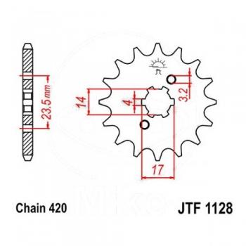 AFAM Kettensatz, DERBI DRD 50 SM Supermoto/Racer, mit A420R1-G Kette