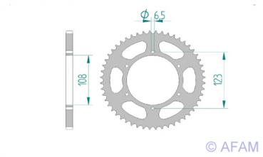 AFAM Kettensatz, DERBI DRD 50 SM Senda Limited, mit A420R1-G Kette